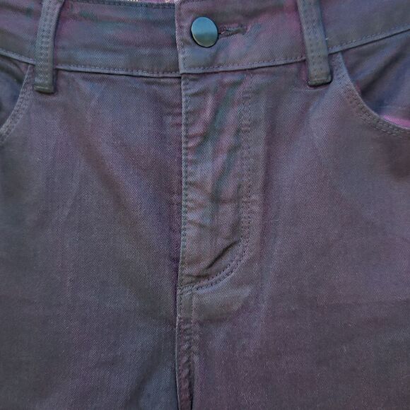 Soft Surroundings Size 6 Purple Lace Applique Ankle Pants - Picture 3 of 8